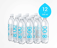 Вода питьевая "8.00 O'Clock" 0,5л 12 штук в упаковке без газа