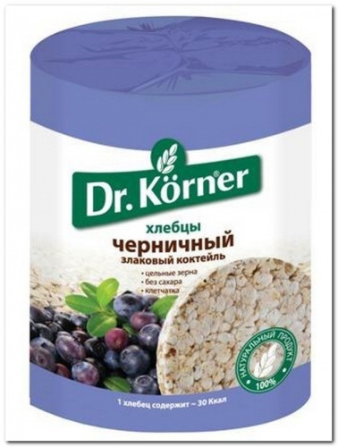 Хлебцы Dr. Korner "Злаковый коктейль" Черничный