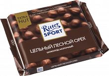 Ritter Sport (Риттер Спорт) Шоколад Экстра молочный с цельным лесным орехом