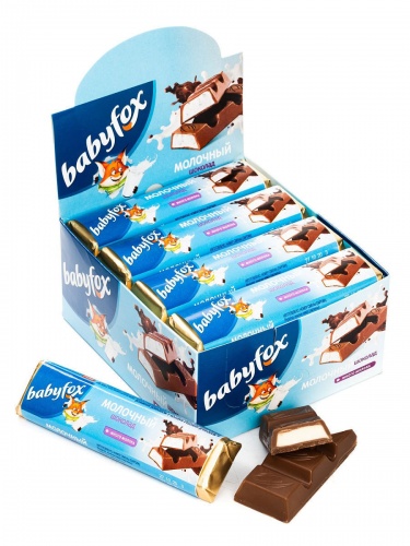 BabyFox Шоколад молочный, 30шт,47гр